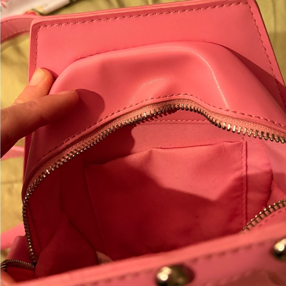 Dolls Kill Pink Coffin Crossbody Bag with Skull - Picture 4 of 9